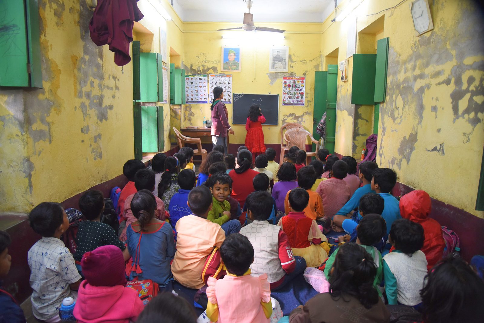 Children in a free coaching class at Watkins Lane