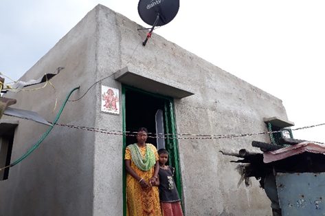A home built by Seva Sangh Samiti for a family in need